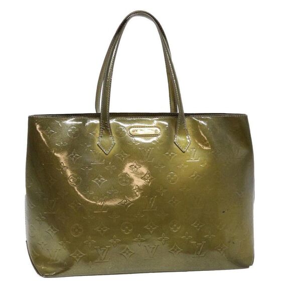 LOUIS VUITTON Monogram Vernis Wilshire GM Tote Bag Gris - Picture 1 of 15